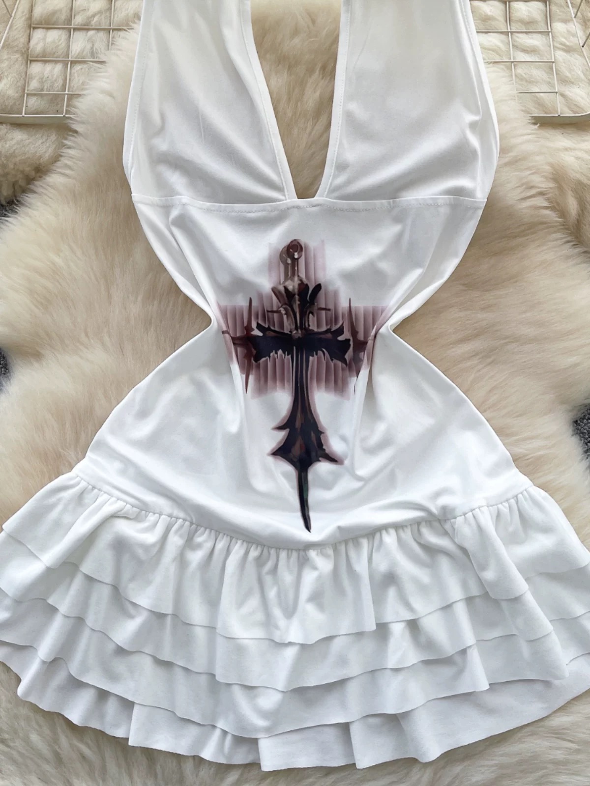 Solid abstract Halloween dress CD907 images